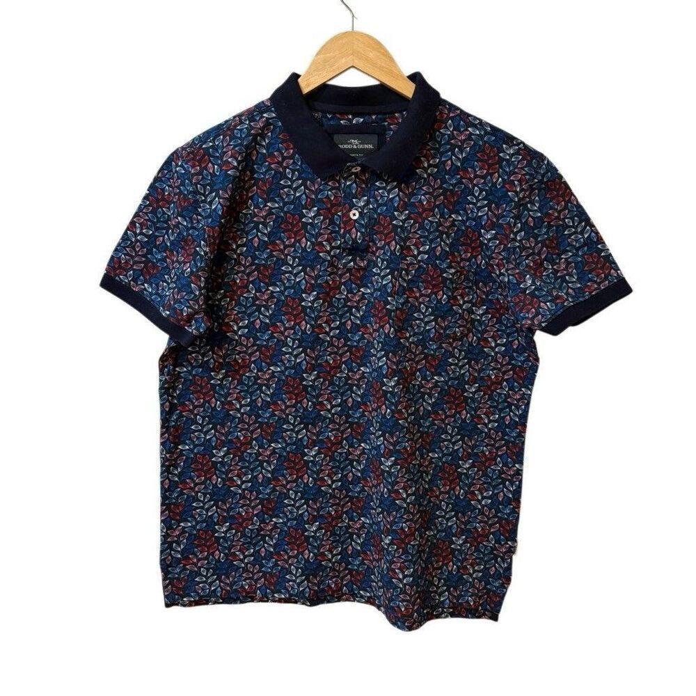 RODD & GUNN Bay Of Plenty Sports Fit Floral Cotton Piqué Polo Men's Large Floral